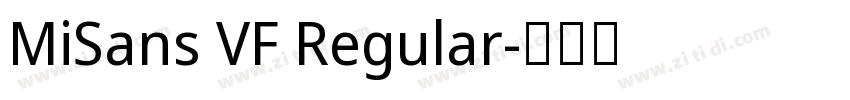 MiSans VF Regular字体转换